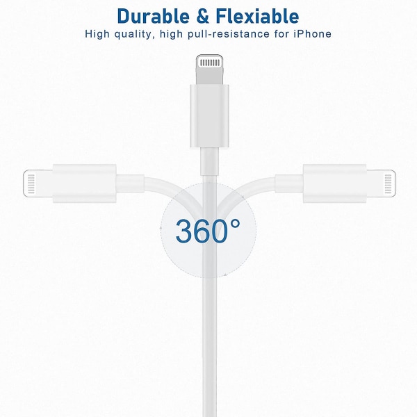 Iphone-lader Usb-c - Kabel / Ledning - 20w - Hurtiglader 4-pakning