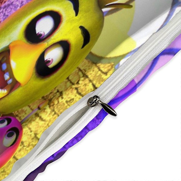 v1185 Five Nightat Freddy -peittosetti, paksuuntettu pehmeä 3-osainen vuodevaatesetti, ympärivuotinen peittopussi kahdella tyynyliinalla aikuisille naisille, tytöille, teineille, kotiin, huoneeseen 135x200cm 53x78in