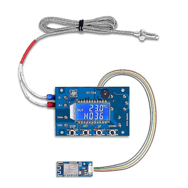 12V DC Digital Temperaturstyring, WiFi APP-styring Højtemperaturstyringsmodul -99 Celsius blue