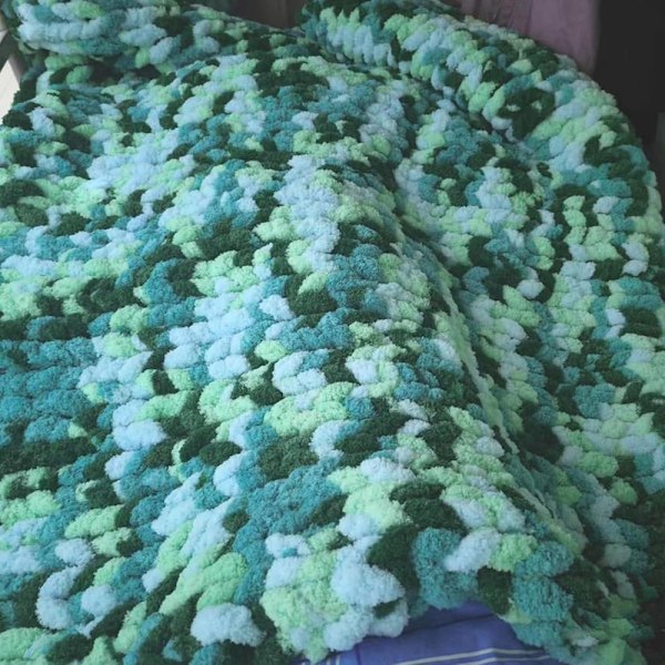Tjockt Ullgarn 250g × 2, Stickgarn Grovt Garn Flerfärgat Garn, för Garnprojekt sea of clouds