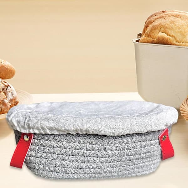 Bread Proofing Baskets for Baking Bread - Bread Bowl with Liner - Professional Reusable Kitchen Container (26*26*14cm)