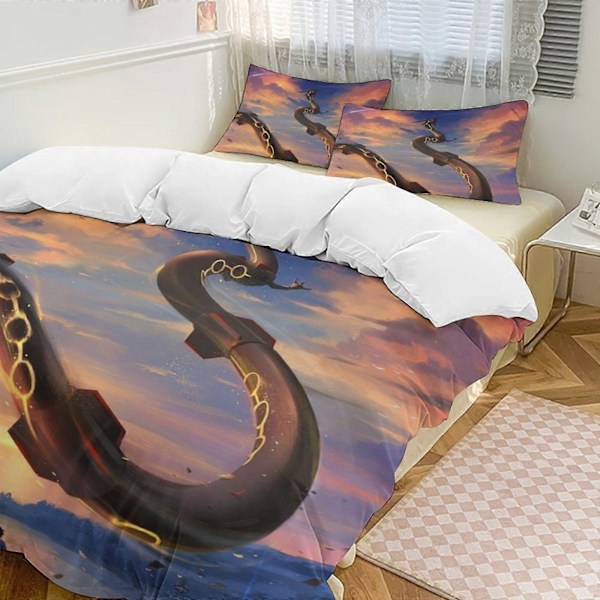 v315 Pokémon 3-delat Sängklädesset 1 Påslakan + 2 Örngott För Barn Pojkar Flickor Vuxna Tecknad Varm Söt Mode Semester Present Gåva hn315 135x200cm 53x78in