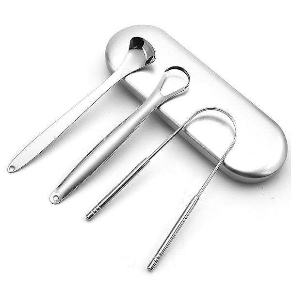 3 Pcs Tongue Scraper,stainless Steel Tongue Scraper Steel Tongue