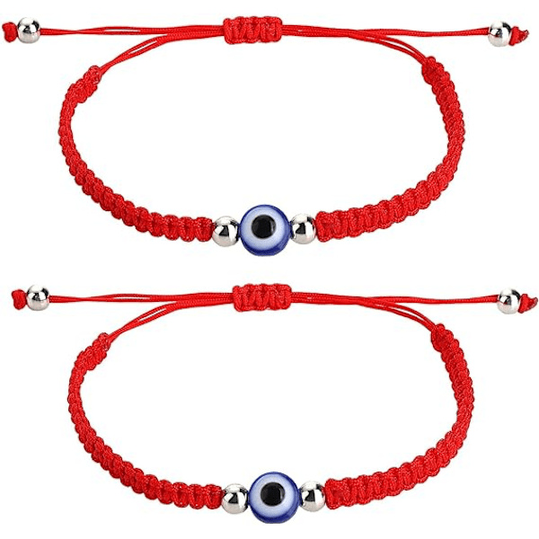 2 Pieces Evil Eye Bracelets Handmade Black Evil Eye Bracelet Protection Bracelet Lucky Friendship Bracelet