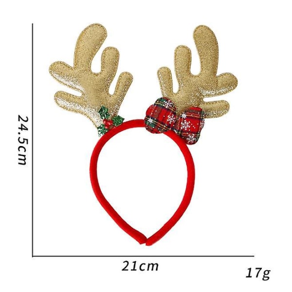 12st julpannband Renhorn pannband Julgranshårband för barn kvinnor jul-hårtillbehör Partyfavoriter