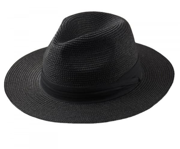 Bredbremmet strå Panama roll-up hatt strand solhatt UPF50+ Blå