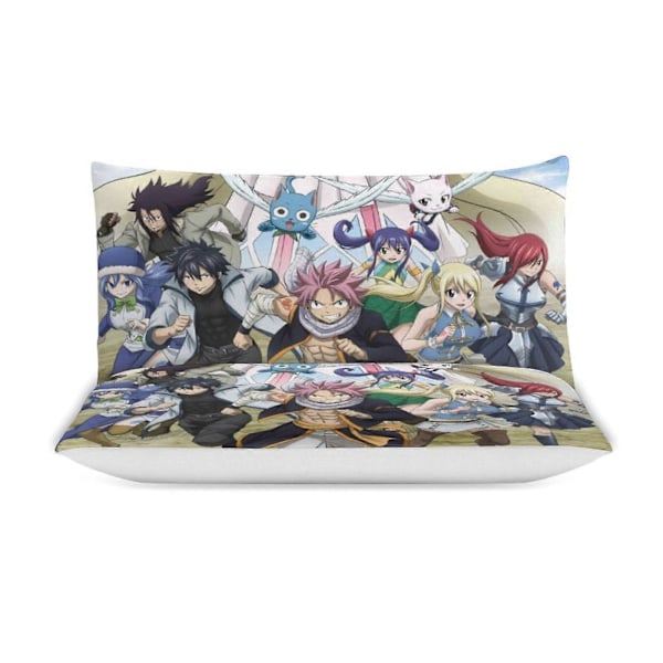 x297 Fairy Tail 3-osainen vuodevaatesetti Lämmin ja mukava pehmeä pussilakanasetti 1 pussilakanalla ja 2 tyynyliinalla makuuhuoneeseen b297 135x200cm 53x78in