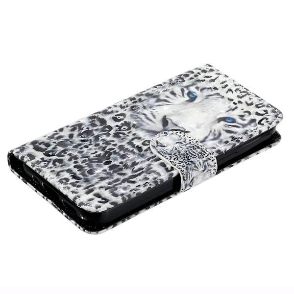 För Motorola Moto G14 5g Plånboksfodral i Läder 3d Mönster Folio Cover Leopard