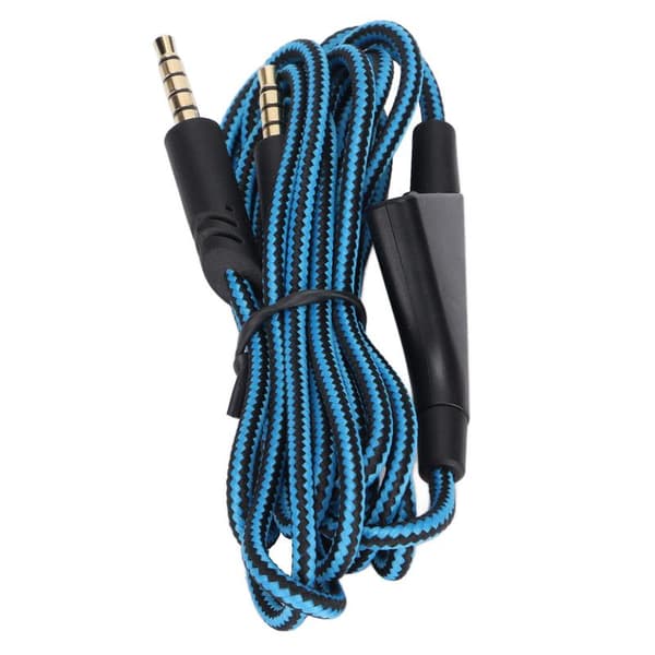 Replacement Audio Cable Inline Volume Control Cable and Without Inline Mute Control Cord for Astro A10 A40TR Gaming Headset (Volume Control Blue)