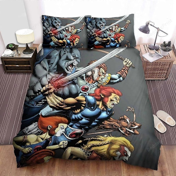 v3413 Sengetøy Thundercats Thunderians Klar Til Kamp Dynetrekksett Sengeteppe Sengetøy IU3413 135x200cm 53x78in