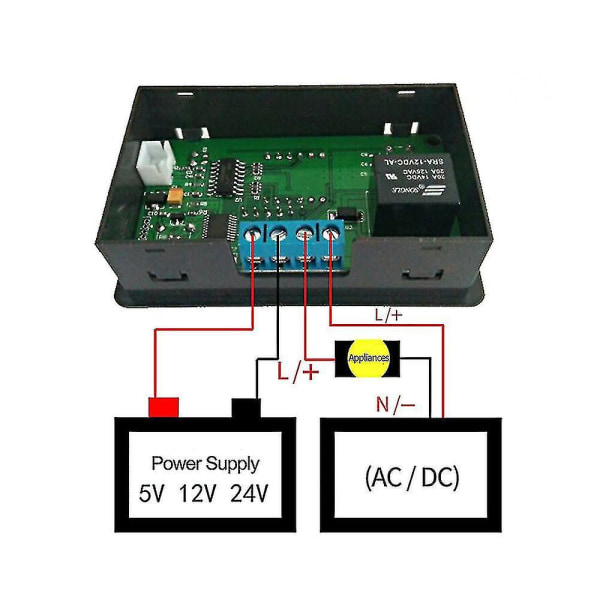 W3230 Mini Digital Temperaturregulator med LED-display, Termostatregulator Ac110v-220v 20a Temperaturkontrollbrytare Sensor Meter