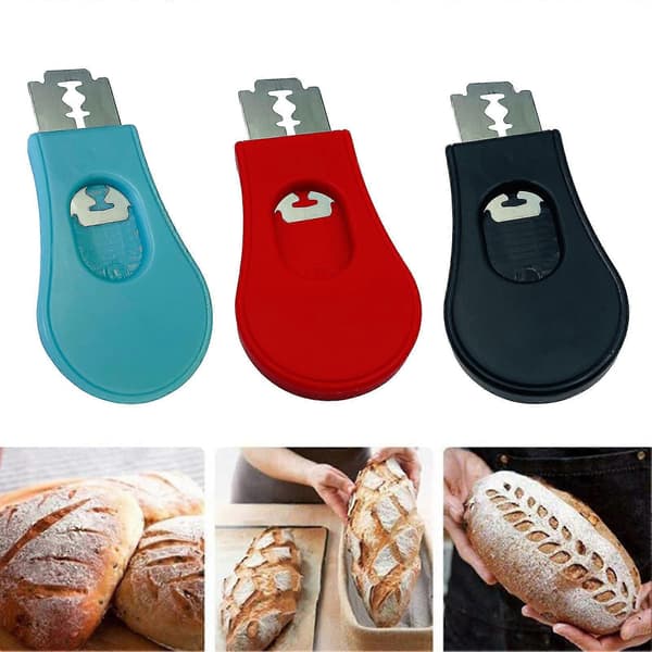 Bread Slicer Retractable Magnetic Bread Knife Sharp Egg Sourdough Slicing Tool for Home Kitchen Bakery Red Red