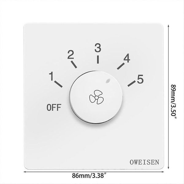Universaali säätökattotuulettimen nopeudensäätökytkin seinäpainikkeen himmennin