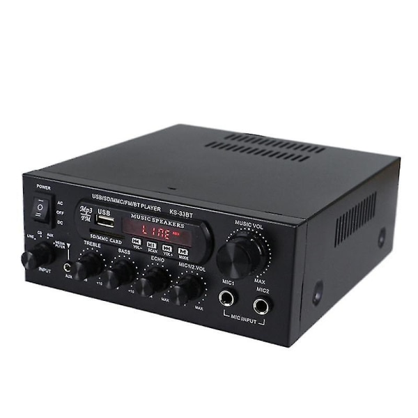 1200w 220v Bluetooth förstärkare Hifi digital förstärkare 33bt stereo led digital ljudförstärkare Auf-f Black