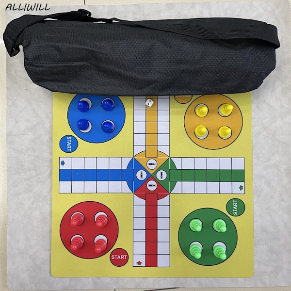 Flyvende skak Ludo skak Flyvende skak Ludo sæt Musemåtte materiale Skakbræt 35cm