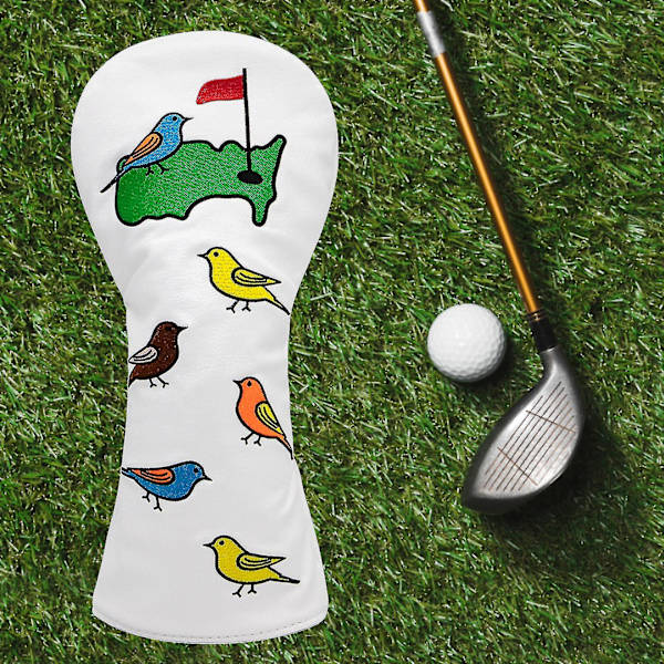 Putteröverdrag Lång Hals Söt Fågelmönster Slitstark Mjuk Textur Utbytbart Nummer Tag Enkel Identifiering Rivtålig Broderi Nummer Golf M