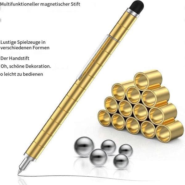 Magnetisk Kulepenn, Rolig Multifunksjonell Magnetpenn (Gull)