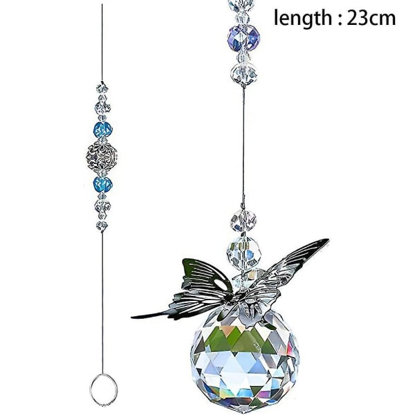 Butterfly Sun Catcher Crystal Decor Hanging, Interior Window Rainbow Maker