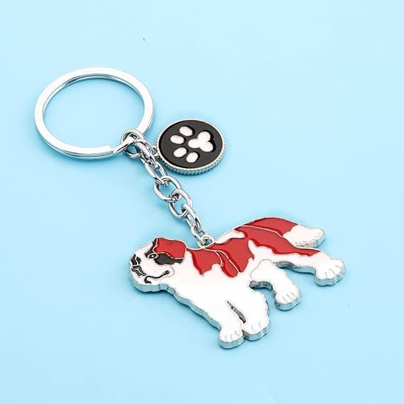 Saint Bernard nøkkelring - Ideell gave til Saint Bernard-elskere (eiere, hundeeiere)
