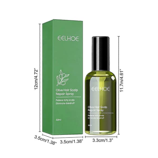 Olivenhodebunn lindrer og kløe i hodebunnen, hårsekker, stopper kløe og tett 50ml 1 1pc