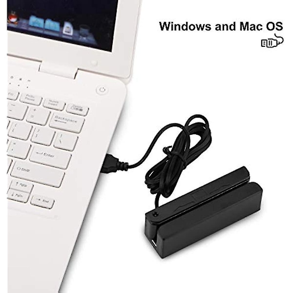 MSR90 USB-läsare för magnetkort, 3 spår, Mini Smart Card Reader, MSR605 MSR606 Deftun