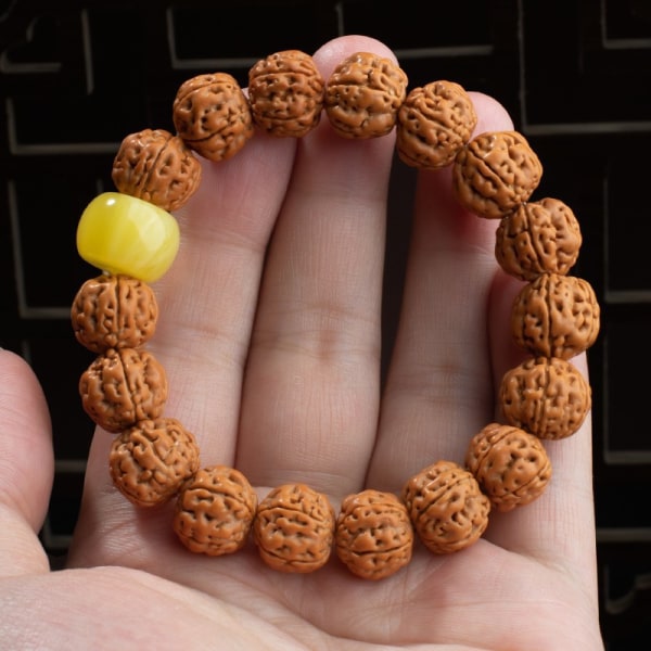 Boutique Tree King Xiaodong Bodhisattva Bodhisattva Blasting Meat Shuanglong Pattoo Walnut Single Round Buddhist Beads Nianzhuwen Play Bracelet 29