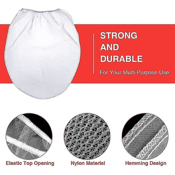 25 stk. 5 gallon elastiske top maling siposer hvide fine mesh pose maling filterpose til hydroponisk