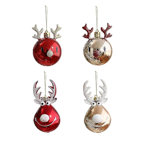 Julgranskula i form av träd, hängande prydnad för jul, fest, hem, trädgård, veranda (2 set) Bd