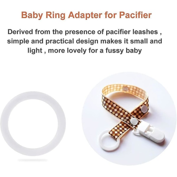 Baby Silikon O-ring Säkerhetsnapphållare Klar 20st