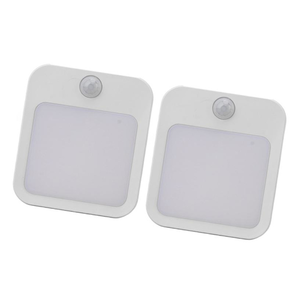 2 pcs Plug-in Night Light with Motion Sensor Mini Warm White LED Night Light with Adjustable Brightness EU Plug 110-220V