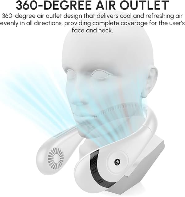 Halsventilator USB Genopladelig Personlig Ventilator