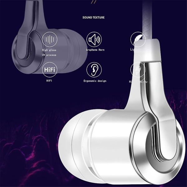 Kuulokkeet 3,5 mm In-ear 1,2 m langallinen ohjaus Sport Headset Langalliset kuulokkeet Huawei Honor -älypuhelimeen mikrofonilla
