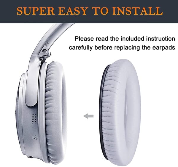 Øreputer for Bose QC35 I/II, QC25, QC15, QC 2 AE 2, AE 2i, AE 2w, SoundTrue, SoundLink Grå Grå Grey