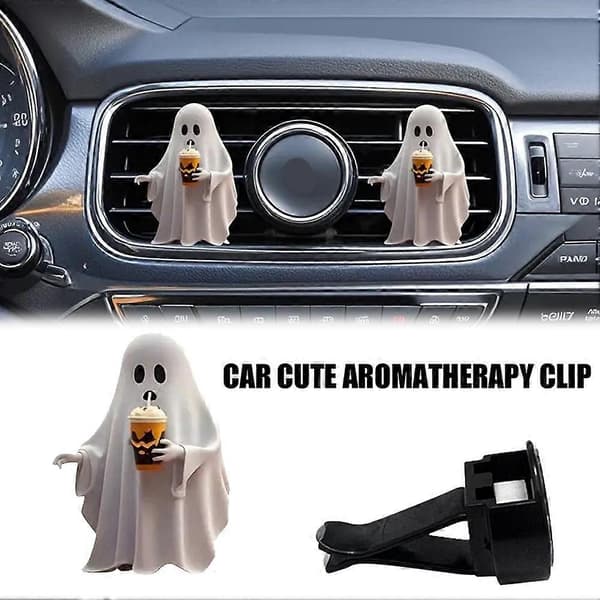 Søt Halloween Spøkelse Akryl Aromaterapi Klips Gjelder For Bil Luftventil Dekorasjonsklips
