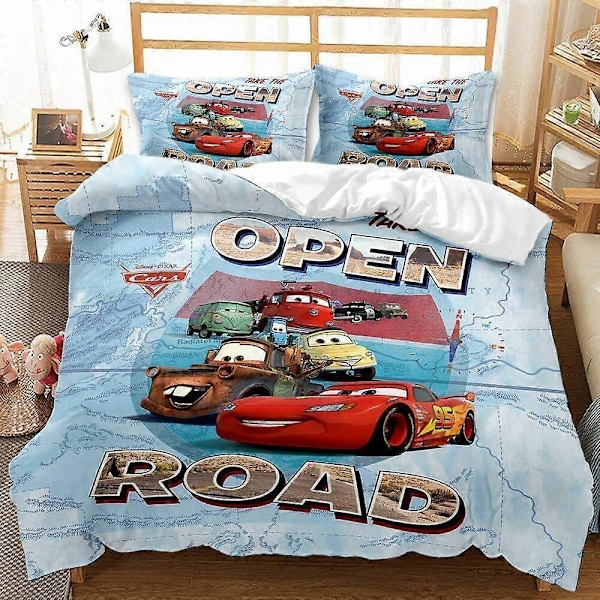 v5214 Sängkläder Bilar Blixten McQueen Kollektion Open Road Påslakanset Sängkläder IU5214 135x200cm 53x78in