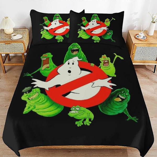 x325 Ghostbusters Påslakan Mikrofiber Sängkläder Set 3D-tryckt Lättviktigt 3-delat Täcke Set, 1 Påslakan och 2 Örngott för Barn Pojke 240x260cm 94x102in