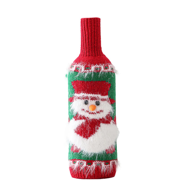 Juletrøje Vinflaske Festlig Vibrerende Farve 3D Sød Julefest Dekorationer Vinflaske Trøje til Samling 2
