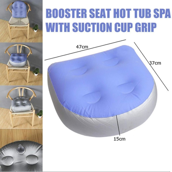 Booster Seat Inflatable Cushion Chair Backrest With Suction Cups Spa Inflatable Cushion Inflatable Pad For Adults Kids