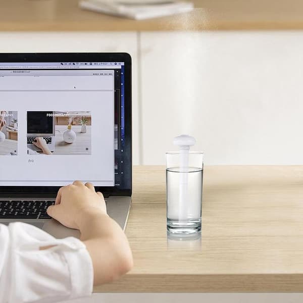 Lille Luftfugter - Mini Luftfugter til Rejser, USB-Luftfugter, Mini Personlig Befugtning, Stille Luftfugter til Rejser Hjem