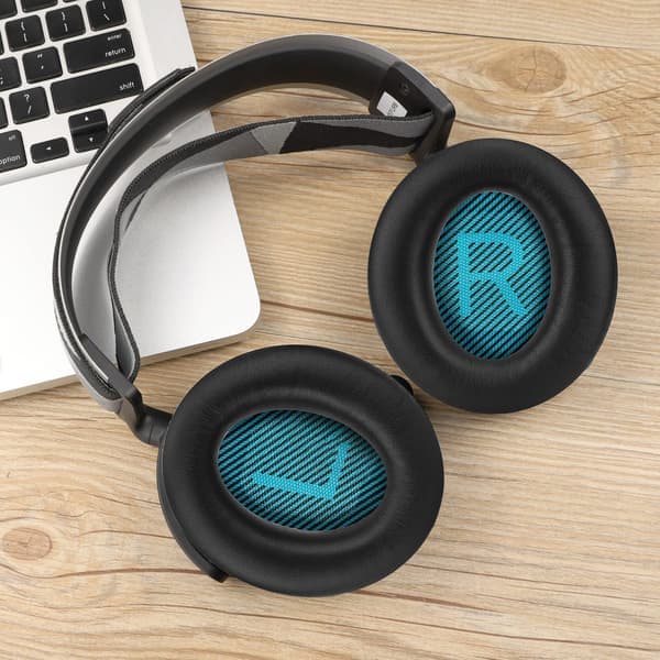 Øreputer for Bose QC35 I/II, QC25, QC15, QC 2 AE 2, AE 2i, AE 2w, SoundTrue, SoundLink Blå Blå Blue