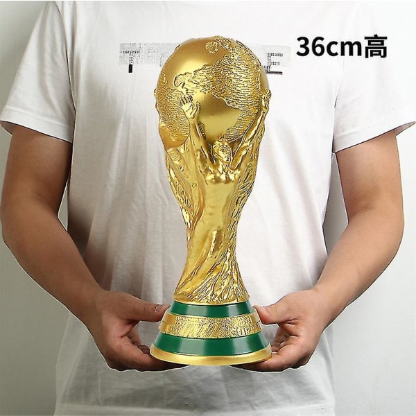 Fotbolls-VM Fotboll Fotboll Qatar 2022 Guldtrofé Sport Memorabilia Replika Fotboll Fan Present 36cm