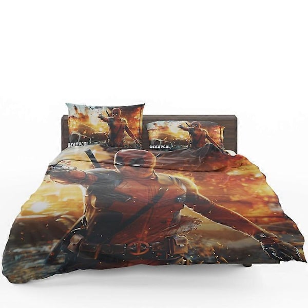 v4510 Lakanat Deadpool Taideteos Supersankari Pussilakanasetti Vuodevaatteet Super Lakanat IU4510 200x200cm 78x78in