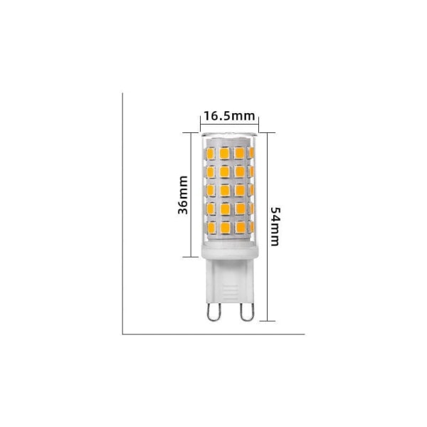 G9 LED varmvit, G9 LED-pære 3W tilsvarer 28W 33W 40W halogenpærer, AC 220V-240V, flimmerfri, pakke med 5, [Energiklasse A+]