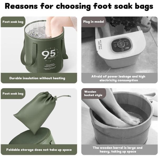 Foldable Foot Bath Collapsible Bucket, Portable Foldable Foot Tub Foldable Foot Bath with Handle