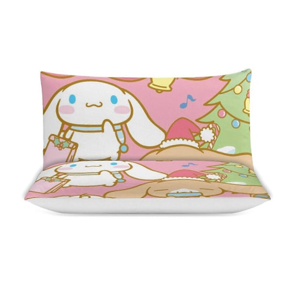 v1326 Cinnamoroll Täcke Set Tjockt Mjukt 3 Delars Sängklädesset Året Runt Täcke med 2 Örngott för Vuxna Kvinnor Flickor Tonåringar Hem Rum Inredning io 135x200cm 53x78in