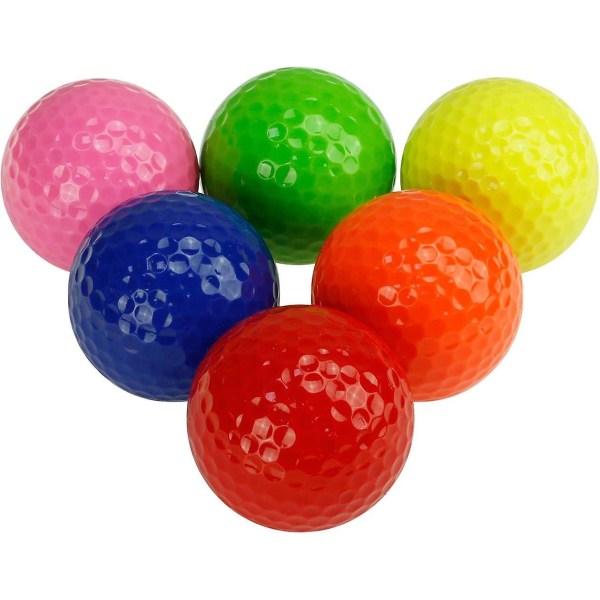 Farvede golfbolde til børn, bland farvede minigolfbolde til indendørs og udendørs Kort spil kontorpakke med 6