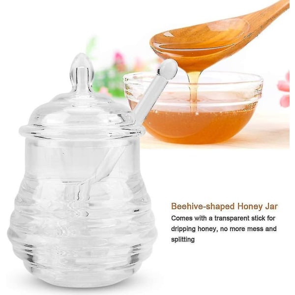 Honningkrukke Honningkrukkeglas 245ml Honningkrukke Glashonningkrukke Med Honningske Og