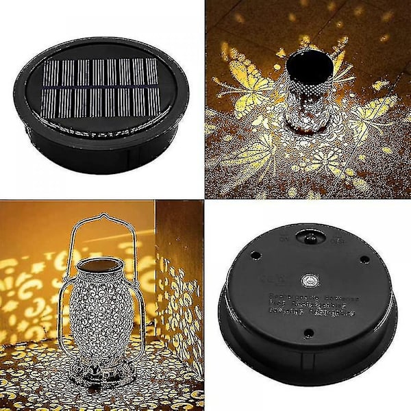 1-pack stort solcellslampersättningstopp kompatibel utomhus hängande lyktor, kraftfullare mer energieffektiv