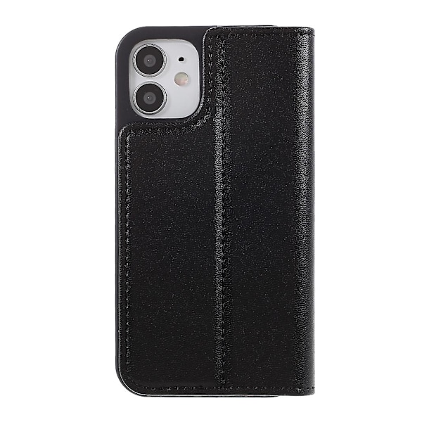 Gebei Kala -sarjan nahkapuhelinkuoret hullun hevosen tekstuurilla, korttipidikkeellä ja telineellä iPhone 12 Mini -puhelimelle Black