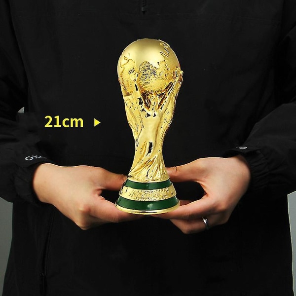 Fotbolls-VM Fotboll Fotboll Qatar 2022 Guldtrofé Sport Memorabilia Replika Fotboll Fan Present 21cm
